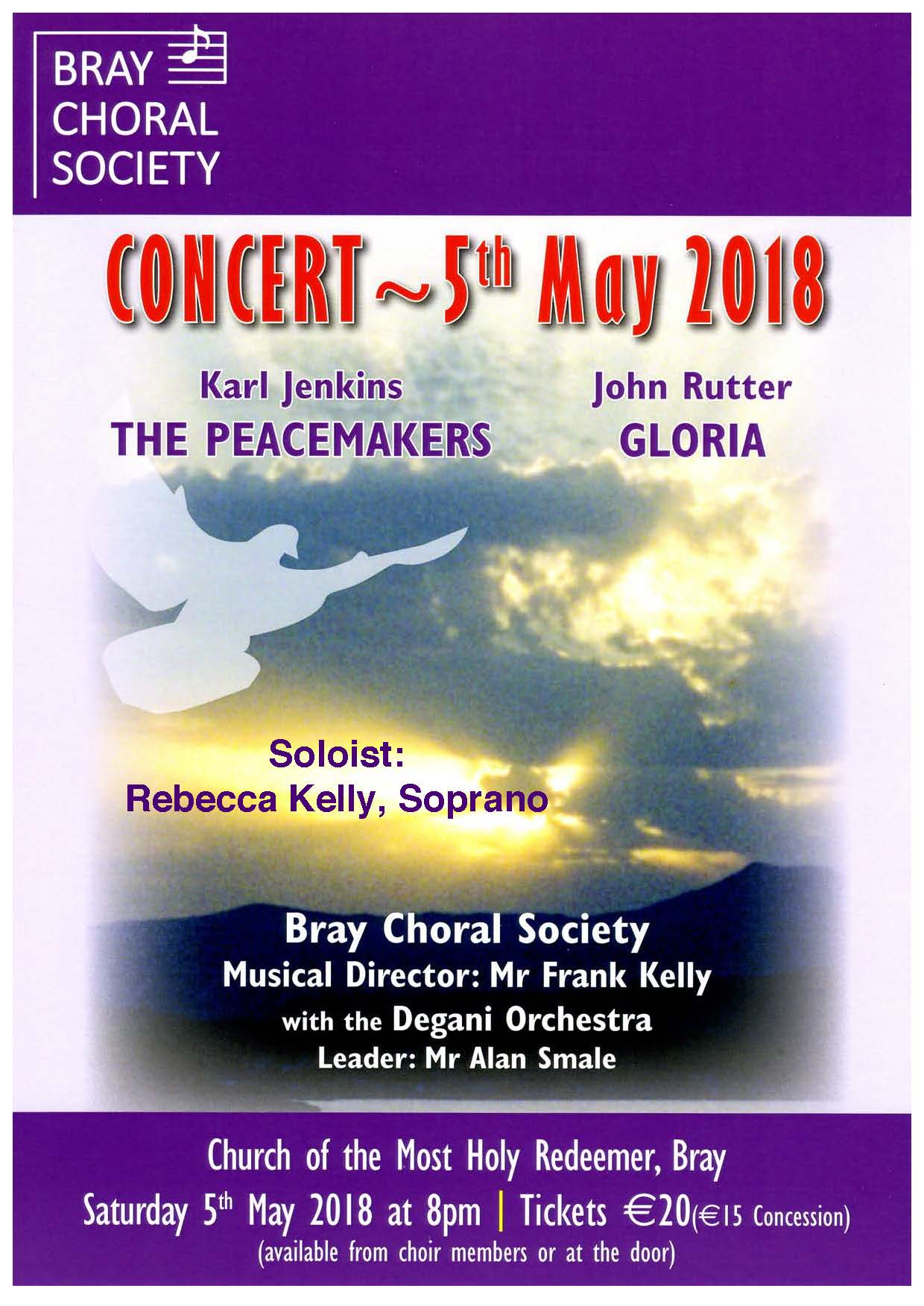 Bray Choral Society May 2018 Poster