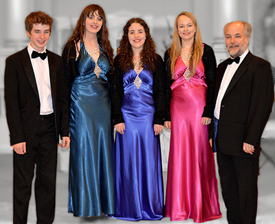 The Kelly Family Vocal Ensemble, John, Emily, Orlaith, Rebecca, and Frank