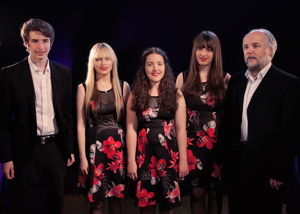 Classic Harmony: John, Emily, Orlaith, Rebecca, and Frank