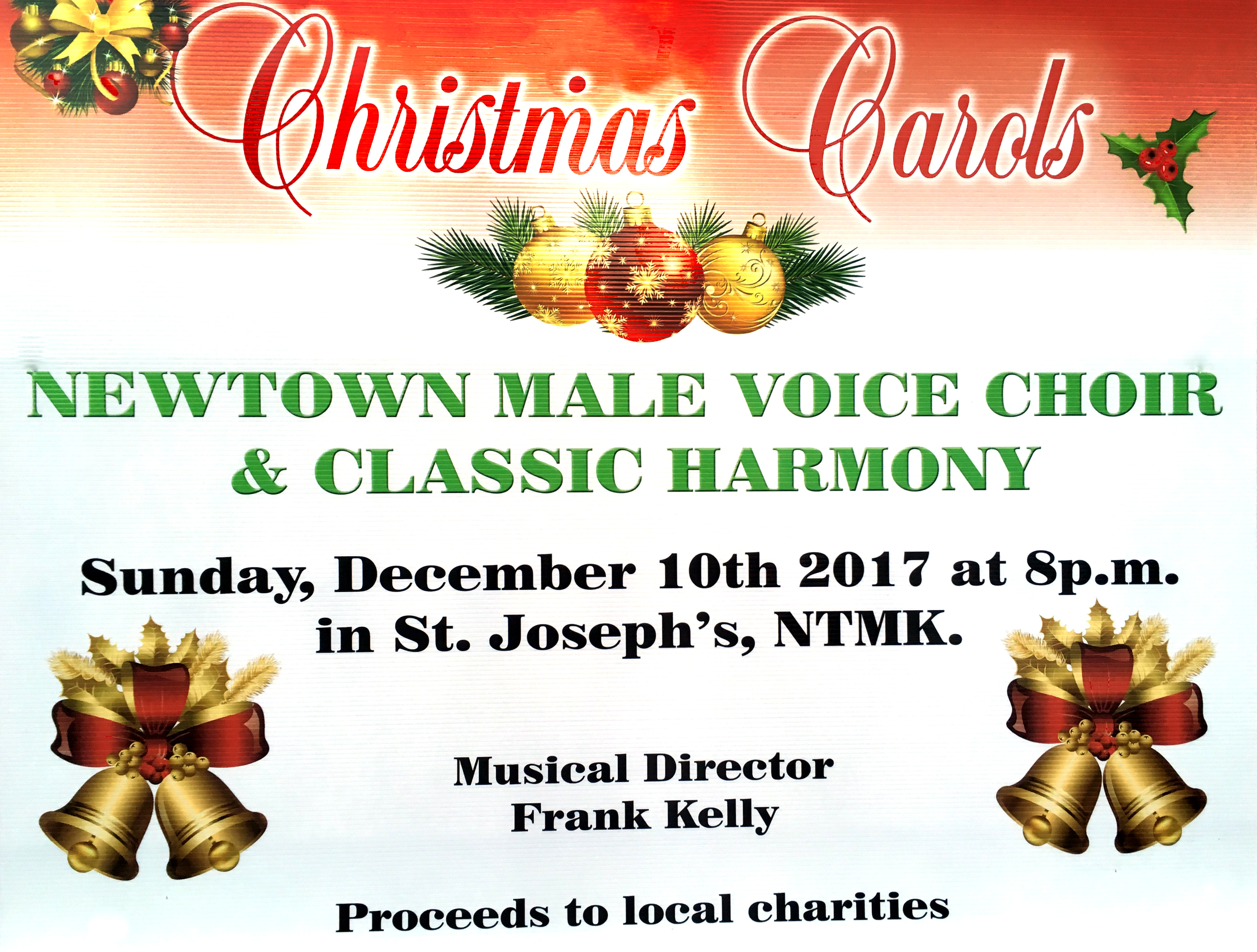 Newtownmountkennedy Male Voice Choir Christmas 2017 Poster