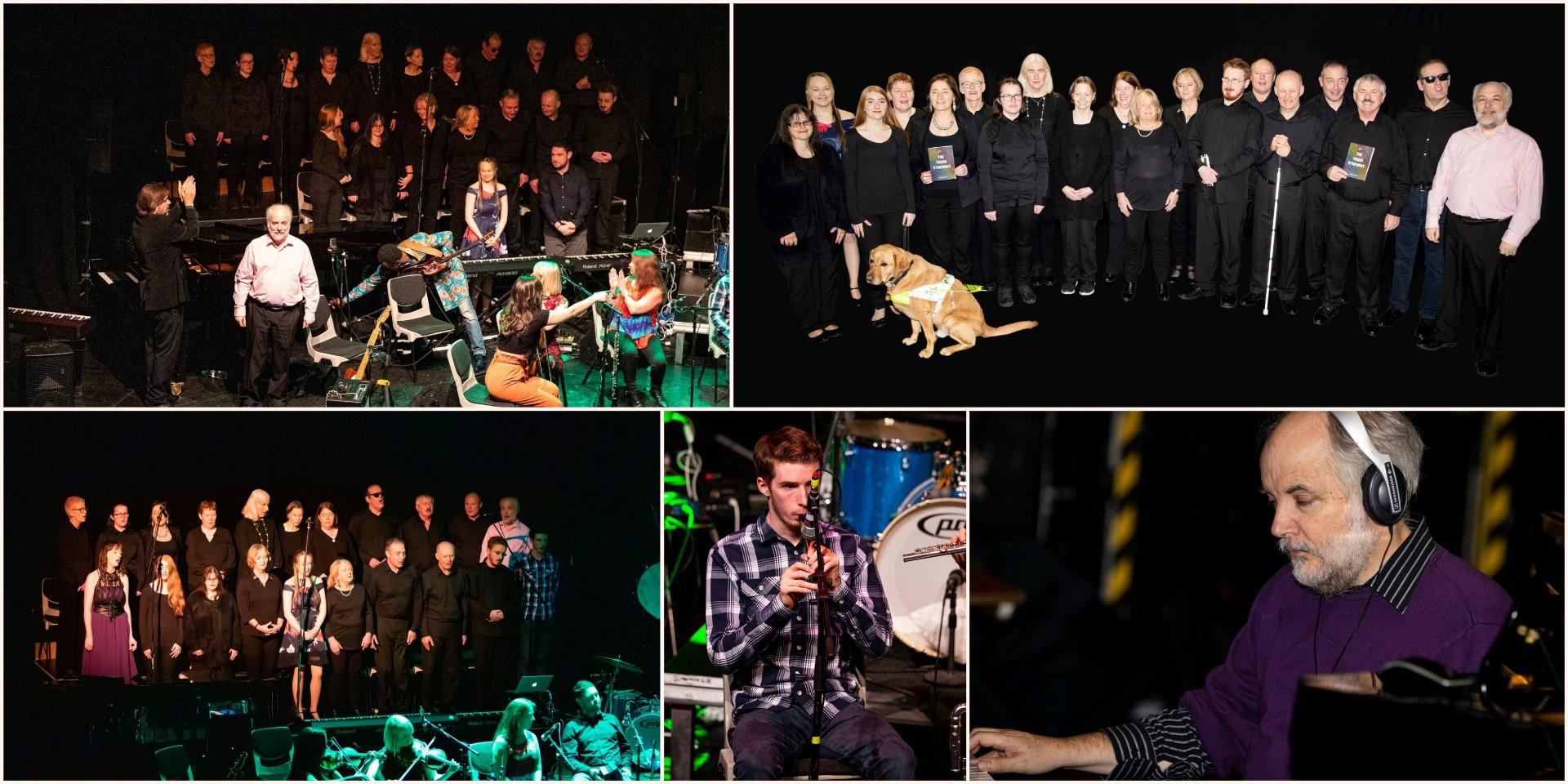 Members of the isionaries Choir directed by Frank Kelly as well as Rebecca, Emily and John Kelly taking part in the Vision Symphony at the Gór Theatre in Ennis